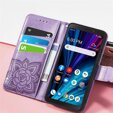 Etui z klapką do T Phone 2 Pro 5G, Butterfly, fioletowe