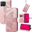 Etui z klapką do T Phone 2 Pro 5G, Butterfly, różowe rose gold