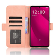 Etui z klapką do T Phone 2 Pro 5G, Card Slot, różowe