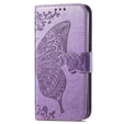 Etui z klapką do Xiaomi 14T, Butterfly, fioletowe