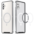 Etui z ochroną aparatu do Samsung Galaxy Note 10+ Plus, CamShield MagSafe, przezroczyste / srebrne