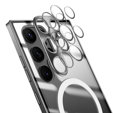 Etui z ochroną aparatu do Samsung Galaxy S22 Ultra, CamShield MagSafe, przezroczyste / czarne