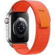 Pasek Nylonowy do Apple Watch 1/2/3/4/5/6/7/8/SE/ULTRA 42/44/45/49mm, Czerwony / Pomarańczowy