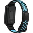 Pasek Silikonowy do Xiaomi Redmi Smart Band 2 / Xiaomi Smart Mi Band 8 Active, Czarny / Niebieski