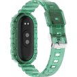 Pasek Silikonowy do Xiaomi Smart Mi Band 8 / Xiaomi Smart Mi Band 9, Przezroczysty zielony