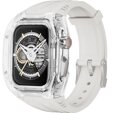 Pasek Silikonowy z Etui do Apple Watch 4/5/6/7/8/9/SE 44/45mm, Biały