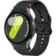 Pasek silikonowy do Samsung Galaxy Watch 4/5/6/7/FE 40/42/43/44/45/46/47mm, Czarny