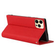 Skórzane etui do iPhone 13 Pro Max, ERBORD Grain Leather, czerwone