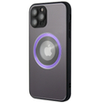 Zestaw Etui do Magsafe do iPhone 13 Pro Max, Hole for Apple Logo, fioletowe + Szkło